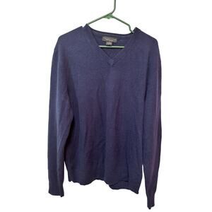 Bloomingdale’s The Men’s Store Navy Blue Cashmere Sweater Size XL